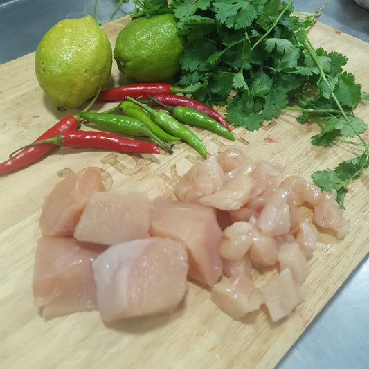 CHICKEN FILLET CUBED ( per kg )