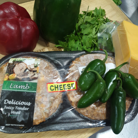LAMB JELAPINO CHEESE BURGER ( Per kg )