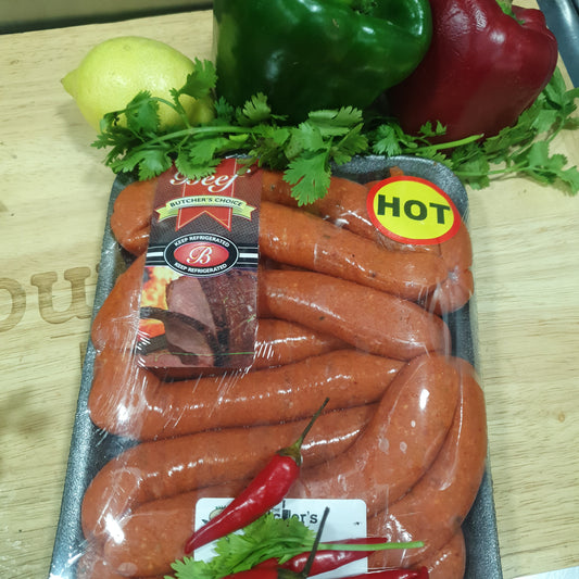 HOT SAUSAGES ( Per kg )