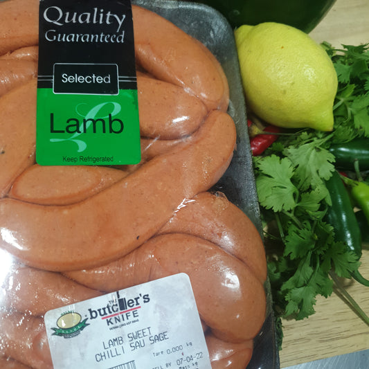 LAMB SWEET CHILLI SAUSAGE