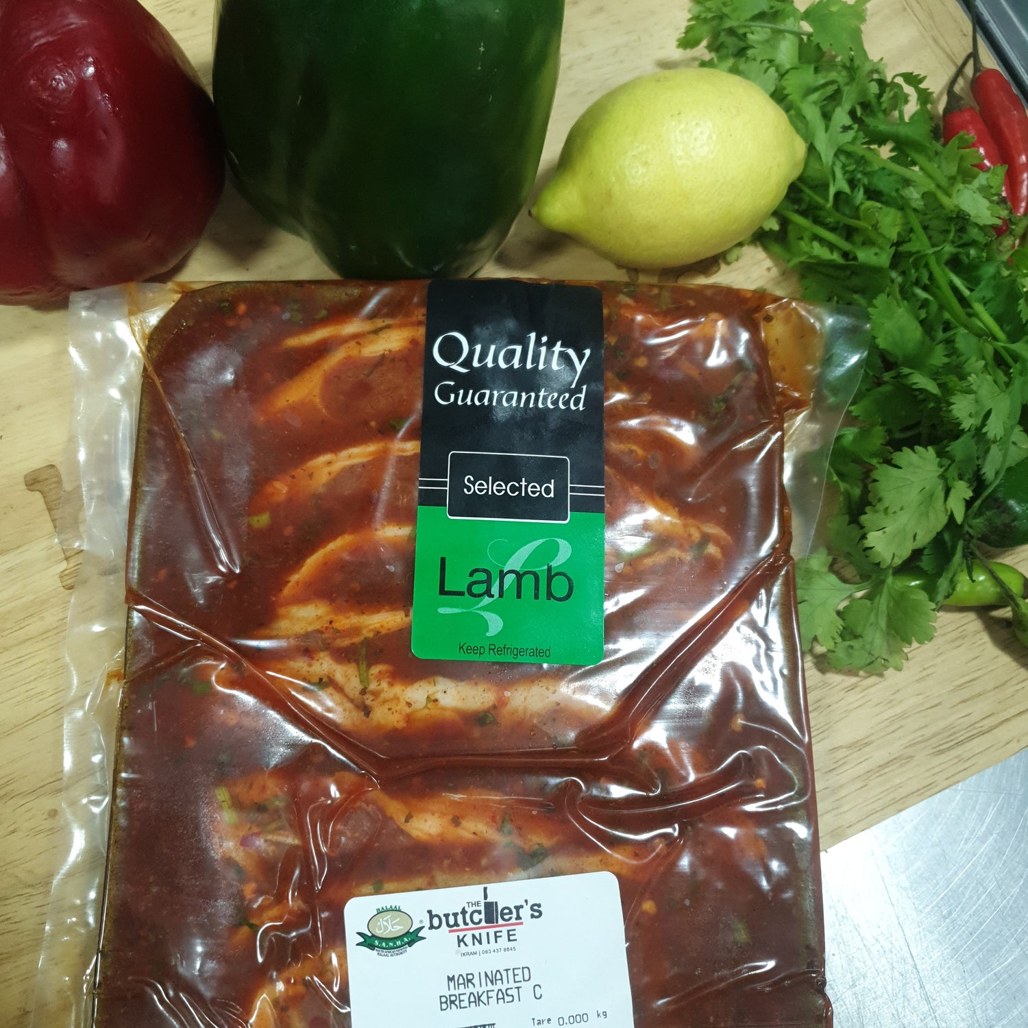 Marinated lamb